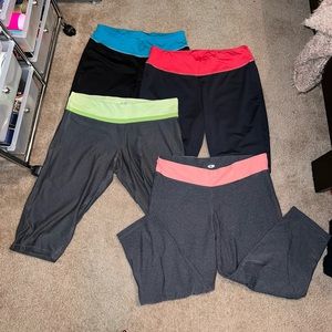 4 pairs workout shorts and capris